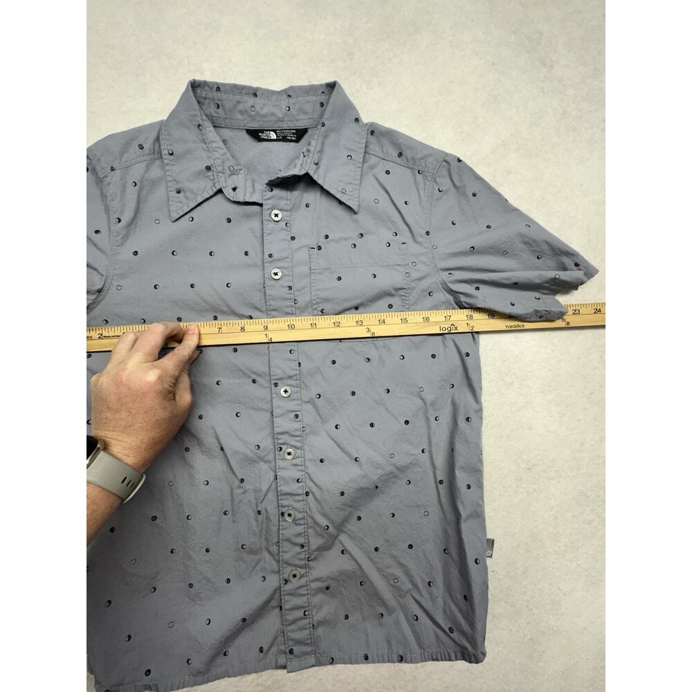 The North Face Button Up Shirt Youth Large Moon Phases Space 14/16 100% Cotton - Picture 5 of 7